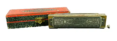 M. Hohner Super Chromonica Chromatic Harmonica W/tone Changer Box Key Of C Vtg • $46