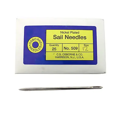 C.S. Osborne Pack Of 25 Triangular Point Sail Needles #509 Size 12 Gauge • $55.50