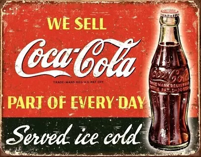 Coke Coca Cola Retro Tin Sign Wall Plaque Man Cave A4 A5 A6 American Diner • £9