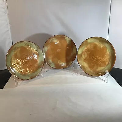 Set-3 MAMMA RO Pottery Of Italy 7-1/2” SALAD PLATES With Abstract Swirl Design • $28