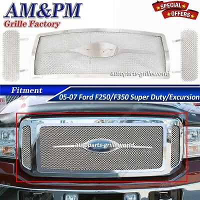 $182.99 • Buy Fits 2005-2007 Ford F250/F350 Super Duty/Excursion Mesh Grille Grill Insert 2006