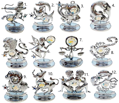 £21.95 • Buy Crystocraft Zodiac Sign Crystal Ornament Star Sign Swarovski Elements Boxed 