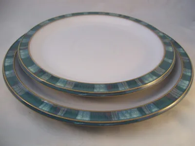 £39.24 • Buy Denby Pottery Azure Coast Set Of 2 Plates Dinner & Salad Made In England