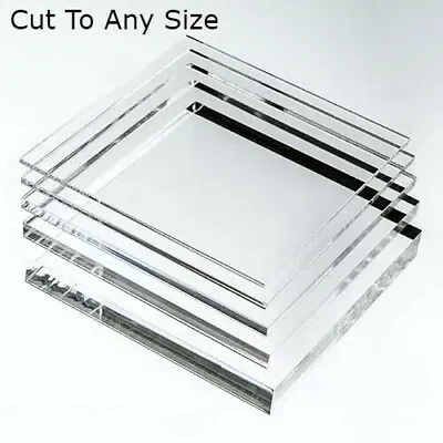 Clear Acrylic Sheet Panel Shelf Glass Perspex Cut To Laser Panel Plastic Sheet • £11.06