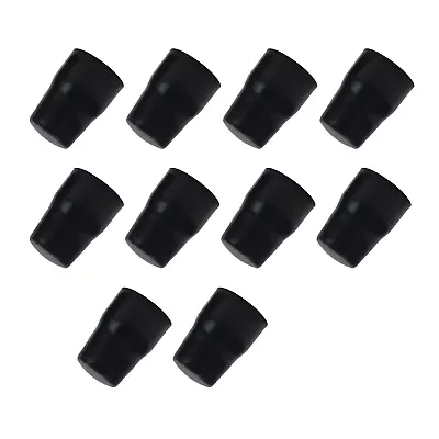 10x UNIVERSAL REPLACEMENT RADIATOR VALVE CAP TOP Push-Fit Central Cover BLACK UK • £6.99