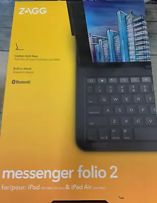$22.99 • Buy ⚡️ZAGG Messenger Folio 2 Keyboard & Case For IPad Air 3 & IPad 7th Gen