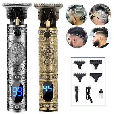 Professional Mens Hair Clippers Machine Cordless Beard Electric Shaver Vintage • £10.59