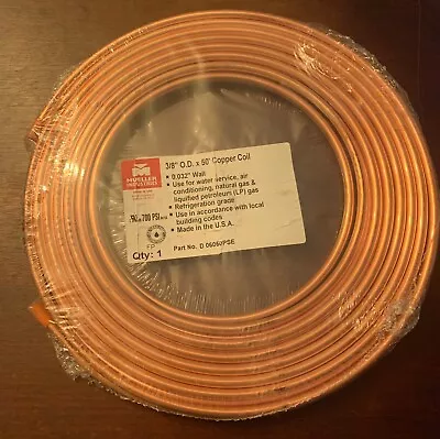 Mueller Industries Streamline  3/8 O.D X 50-ft Copper Refrigeration Tube Coil • $59.97