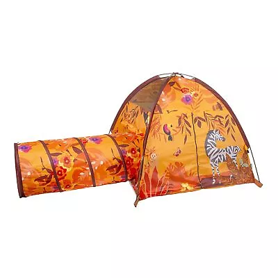 Pacific Play Tents 20428 Sunrise Safari Tent + Tunnel Combo 48  X 48  X 42  • $105.09