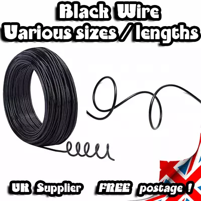£1.99 • Buy Black Craft Wire Plated / Jewellery / Floristry / Anti Tarnish / Copper Core UK