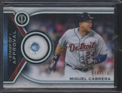 2021 Topps Tribute MIGUEL CABRERA Stamp Of Approval Jersey Relic /150 SEC2 • $1.99