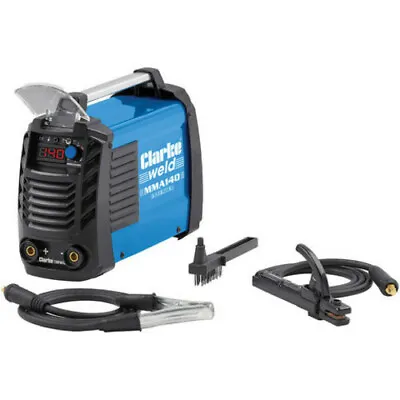 Clarke MMA140 Inverter Arc Stick MMA Welder 140 Amp 230v C/w Welding Leads • £128.95