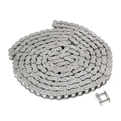 #40SS Stainless Steel Roller Chain X 10 Feet+Free Connecting Links 1 Connector • $34.28