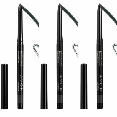 $15.95 • Buy Avon True Color Glimmersticks Brow Definer / SOFT BLACK / SET OF 3