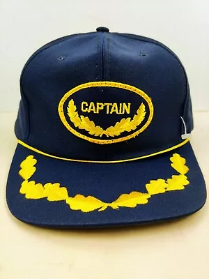 Vintage Captain Patch Scrambled Eggs Trucker Hat Snapback Cap • $21