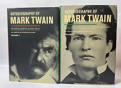 Autobiography Of Mark Twain Volume 1 & 2 HCDJ Authoritative Books • $55.39