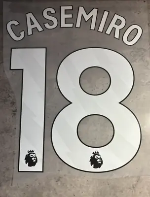 CASEMIRO #18 2023 Player Size Premier League White Shirt Nameset Plastic Man Utd • £8.95