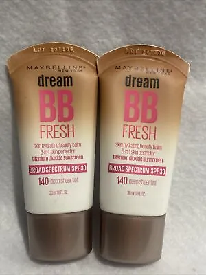2 Maybelline Dream BB Fresh 8-In-1 Beauty Balm Skin Perfector 140 Deep See Pic • $9.99