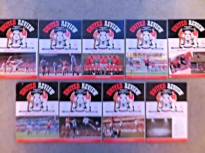 A Collection Of 9 Manchester United Programmes From 1986-1987 Job Lot • £8