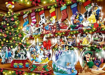 Ravensburger Disney Christmas Snowglobe Paradise 1000 Piece Jigsaw Puzzles For A • $68.49