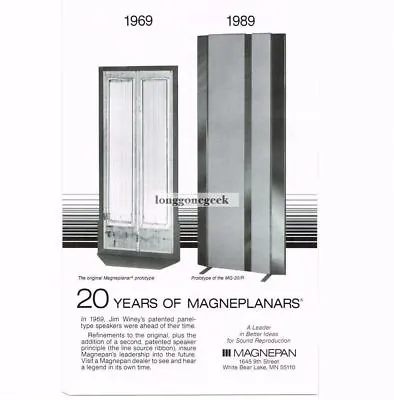 1989 Magnepan Magneplanar Speakers Hi-Fi Stereo Vintage Ad  • $8.95