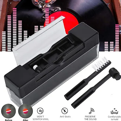 3in1 Vinyl Record Cleaning Brush Set Stylus Velvet Anti-static Cleaner Tool Kit  • $8.85