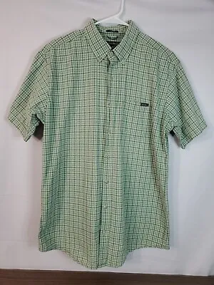 Eddie Bauer Button Up Shirt Men's Size Large Tall LT Short Sleeve Plaid • $18.80