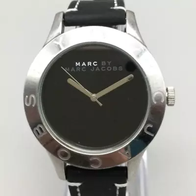 Marc By Marc Jacobs Blade Watch Women 40mm Silver Tone Black Dial New Battery • $35.99