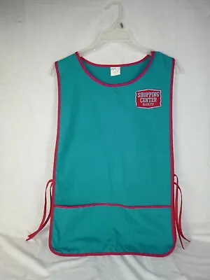 Vtg 60s Pertex Teal Uniform Smock Apron Shopping Center Markets XL CLEAN CRISP • $26