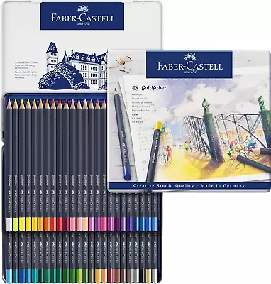 Faber-Castell Creative Studio Goldfaber Color Pencils - Tin Of 48 • $56.39