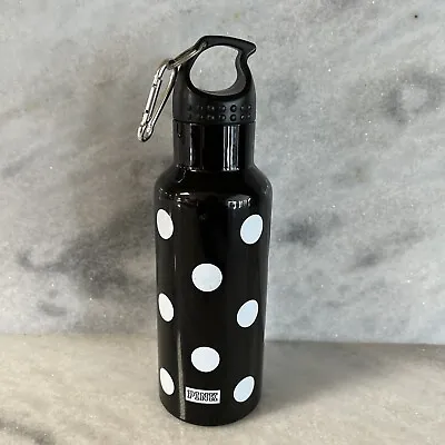 VICTORIA'S SECRET  PINK  - Black And White Polka Dot Water Bottle • $10.39