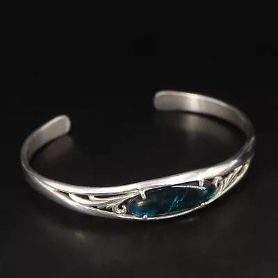 Sterling Silver - KABANA Blue Abalone Filigree 6  Cuff Bracelet - 10g • $9