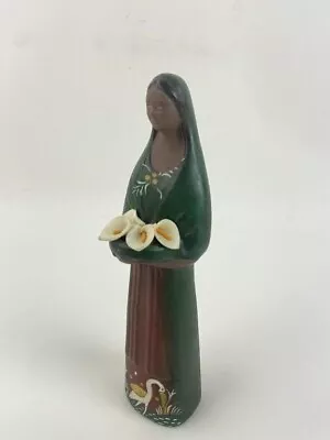 Handpainted Mexican Folk Art Ceramic Statue • $17.75