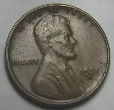 1931-S 1c Lincoln Wheat Cent. Attractive Circulated Example! • $110