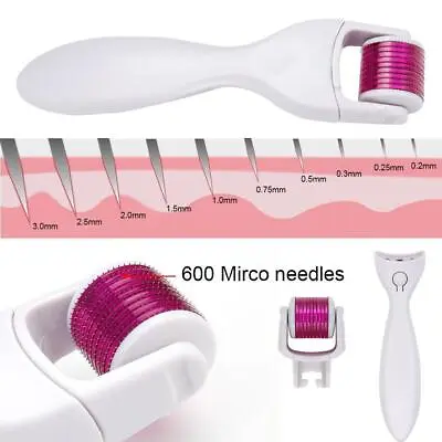 $12.14 • Buy Micro Needle Skin 0.2-3mm 600 Titanium Microneedle Derma Roller Dermaroller PT