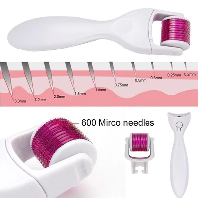 Micro Needle Skin 0.2-3mm 600 Titanium Microneedle Derma Roller Dermaroller PT • $12.14