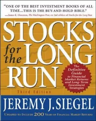 Stocks For The Long Run By Siegel Jeremy Paperback Book The Cheap Fast Free • £6.99