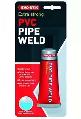 Evo-Stik PVC UPVC ABS Pipe Weld Adhesive Glue 50ml Extra Strong 80220 New • £11.90