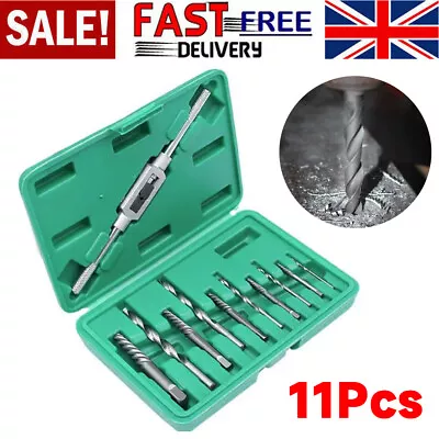 11Pc Broken Screw Extractor Remover Set Damaged Stripped Drill Bits Bolt Removal • £8.49