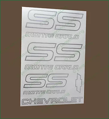 CHEVROLET Monte Carlo SS 1987-1988 Logo Premium Restoration Decals Stickers Set • $27.70