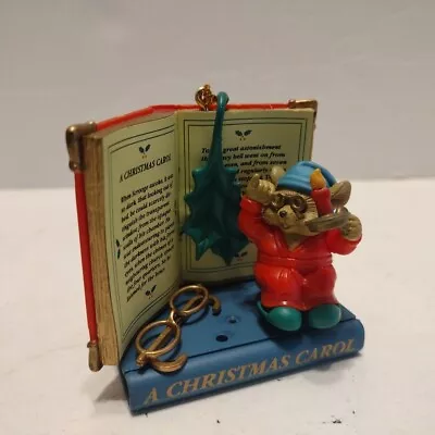 Vintage Westmar A Christmas Carol Ornament 1996 Mouse  Glasses Book READ • $6.64