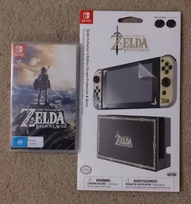 New The Legend Of Zelda Breath Of The Wild Nintendo Switch Game & Switch Skin • $108.90