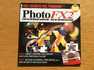 PC Advisor Magazine Software CD PhotoFX2 Photo Editor PDF Workshop • £3.99