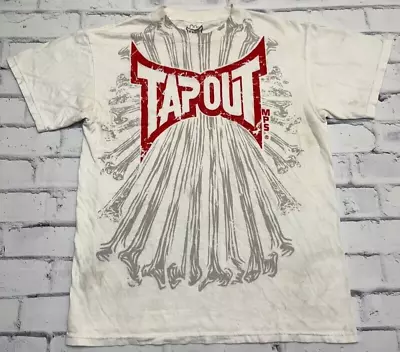 Tapout Shirt Medium White Mixed Martial Arts MMA Style Cage Fighting Punk Y2k • $32.89