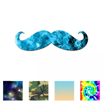 Curled Tip Mustache - Vinyl Decal Sticker - Multiple Patterns & Sizes - Ebn3926 • $4.95