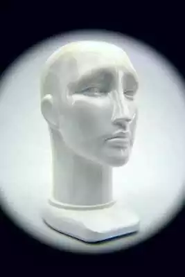 $18 • Buy Unisex Head Form Mannequin Display.  Rigid WHITE Plastic. Modern Design.