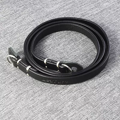 LeaTure Black Camera Neck Strap Geniune Leather Universal For Sony Nikon Canon • £15.59