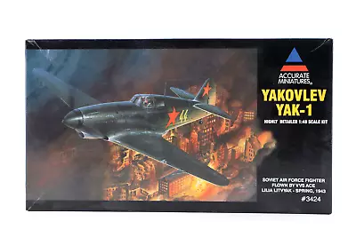 Acurate Miniatures 1/48 Yakovlev Yak-1 Soviet Fighter Kit 3424 W/ Extra NEW • $19.99