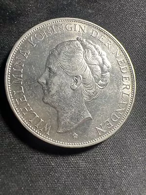 1938 Netherlands Silver Coin 2 1/2 Gulden - UNC Details Z1203 • $33.99