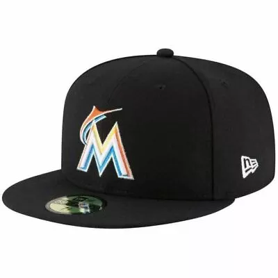 [70440171] Mens New Era MLB Authentic On Field 59FIFTY Fitted Cap Miami Marlins • $29.99